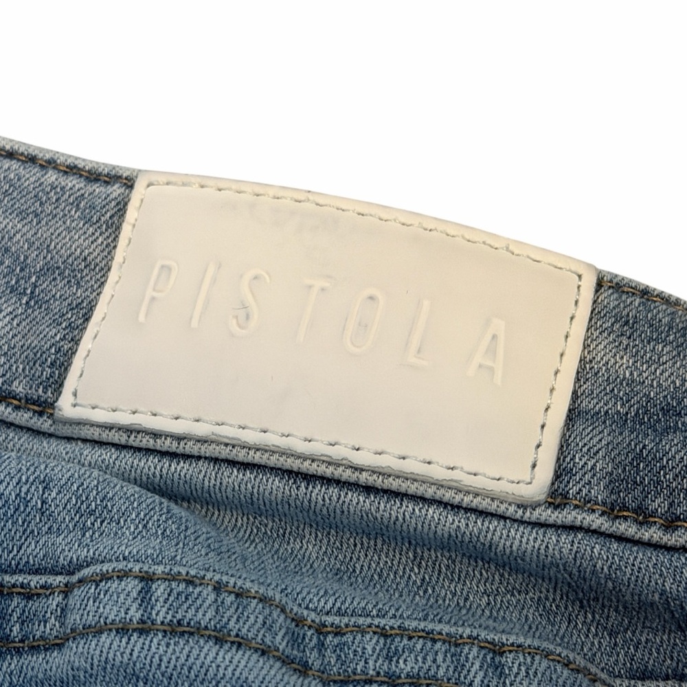PISTOLA Mid Rise Light Blue Distressed Skinny Jeans Sz 26 - Picture 5 of 8